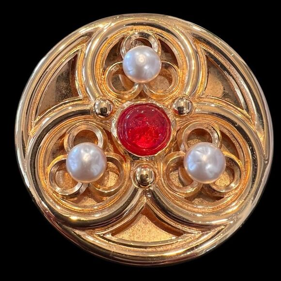 Chanel Vintage 1970s Gripoix & GP Brooch With COA - Picture 2 of 7